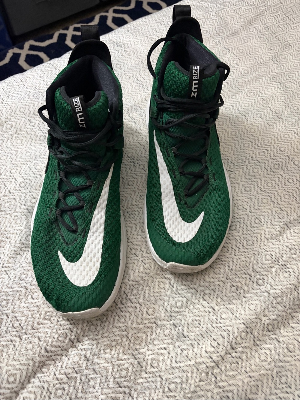 Nike Green Basketball Sneakers with White Swoosh